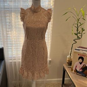 STORIA - High neck sleeveless lace dress
